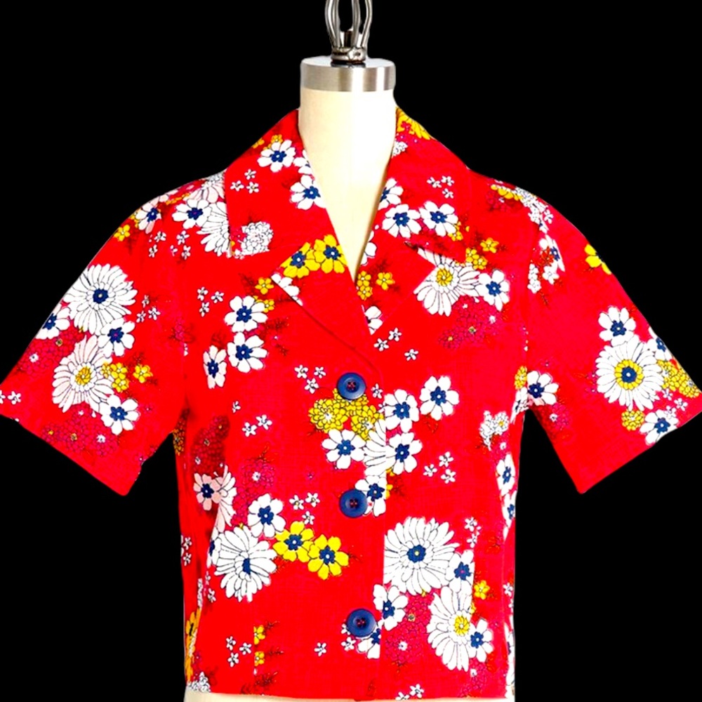 ModCloth Shirt  70’s Short SleeveJacket Time to Top it Off , NWOT